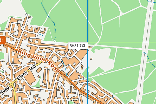 BH31 7XU map - OS VectorMap District (Ordnance Survey)