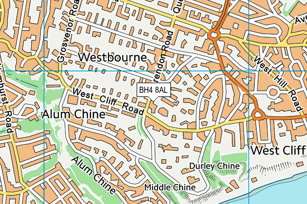 BH4 8AL map - OS VectorMap District (Ordnance Survey)