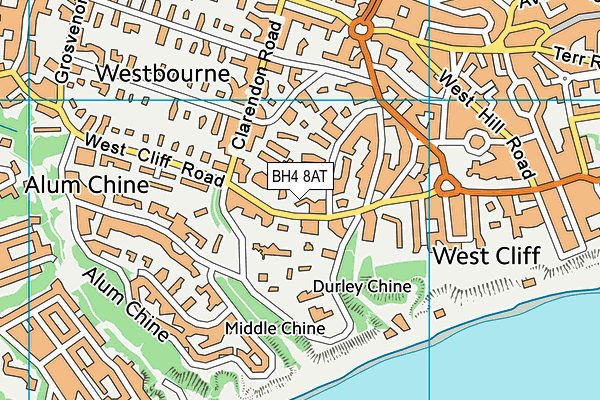 BH4 8AT map - OS VectorMap District (Ordnance Survey)