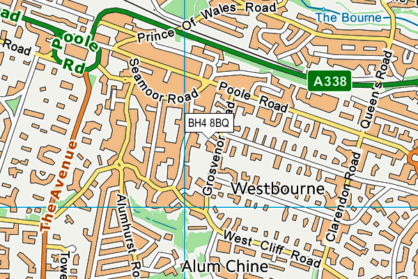 BH4 8BQ map - OS VectorMap District (Ordnance Survey)