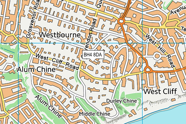 BH4 8DA map - OS VectorMap District (Ordnance Survey)
