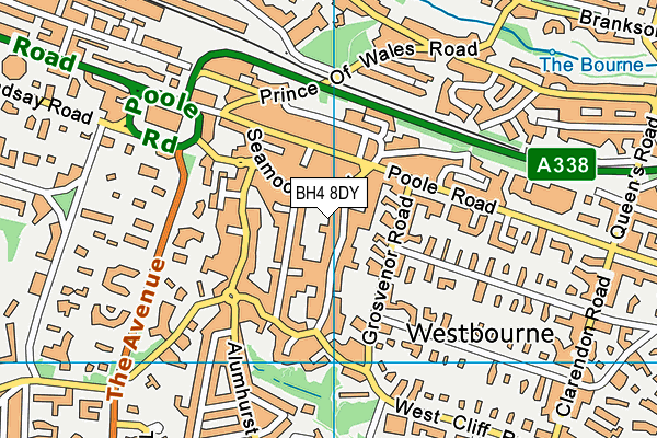 BH4 8DY map - OS VectorMap District (Ordnance Survey)