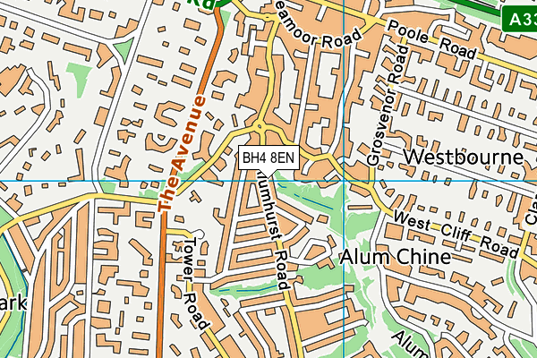 BH4 8EN map - OS VectorMap District (Ordnance Survey)