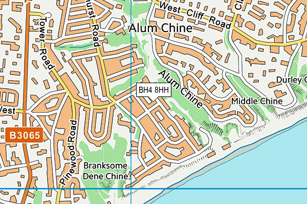 BH4 8HH map - OS VectorMap District (Ordnance Survey)