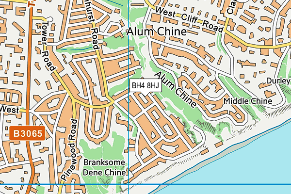 BH4 8HJ map - OS VectorMap District (Ordnance Survey)