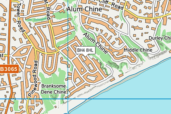 BH4 8HL map - OS VectorMap District (Ordnance Survey)