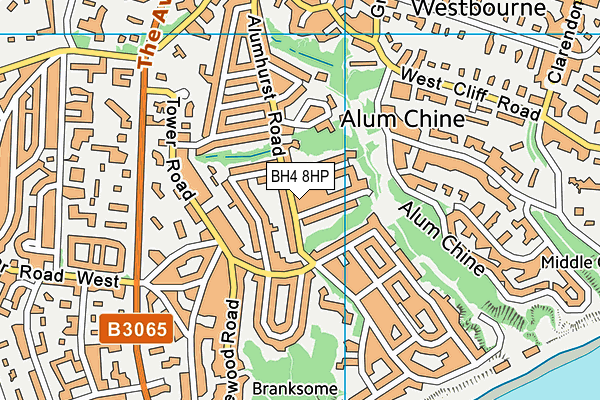 BH4 8HP map - OS VectorMap District (Ordnance Survey)