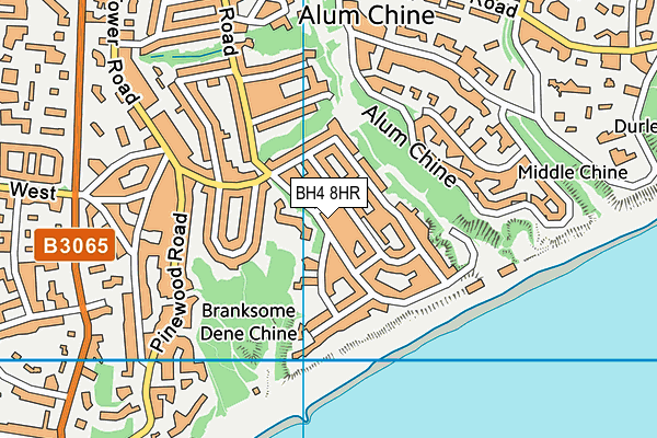 BH4 8HR map - OS VectorMap District (Ordnance Survey)
