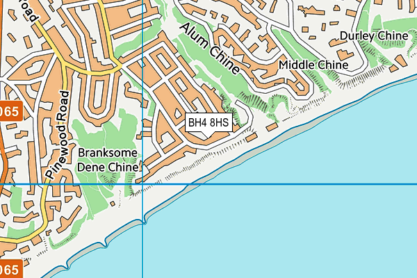 BH4 8HS map - OS VectorMap District (Ordnance Survey)