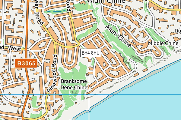 BH4 8HU map - OS VectorMap District (Ordnance Survey)