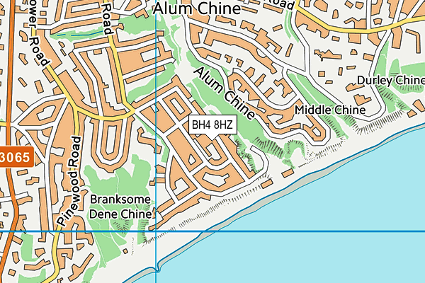 BH4 8HZ map - OS VectorMap District (Ordnance Survey)