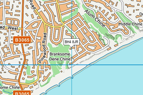 BH4 8JR map - OS VectorMap District (Ordnance Survey)