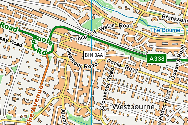 BH4 9AA map - OS VectorMap District (Ordnance Survey)