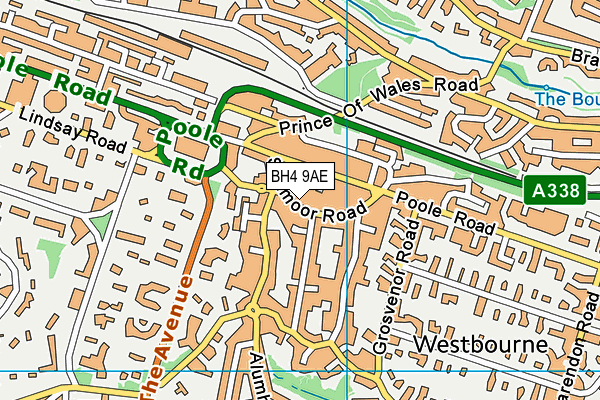 BH4 9AE map - OS VectorMap District (Ordnance Survey)