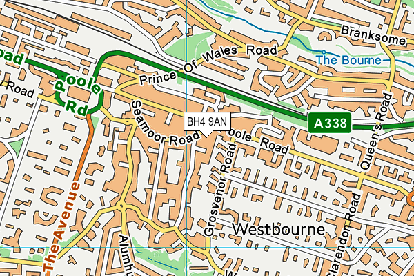 BH4 9AN map - OS VectorMap District (Ordnance Survey)