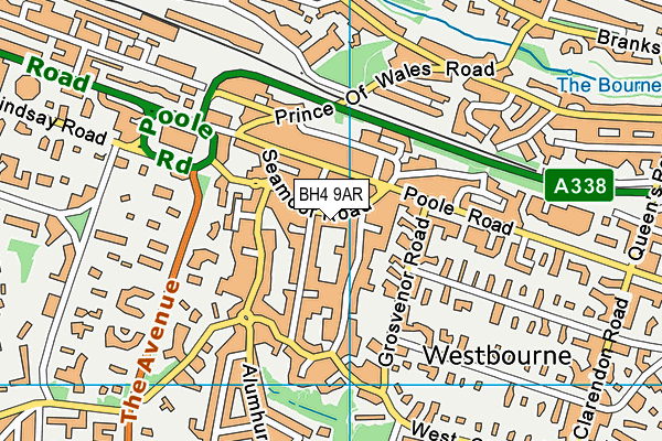 BH4 9AR map - OS VectorMap District (Ordnance Survey)