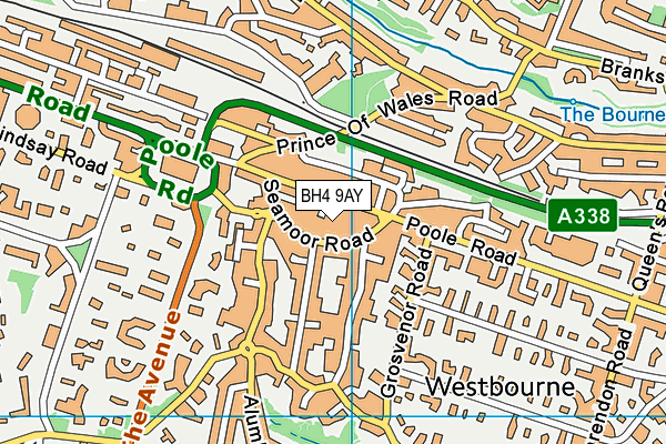 BH4 9AY map - OS VectorMap District (Ordnance Survey)