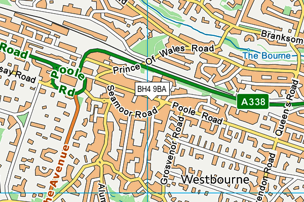 BH4 9BA map - OS VectorMap District (Ordnance Survey)