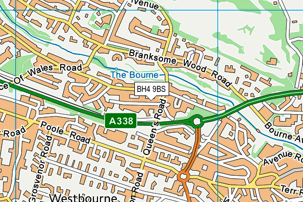 BH4 9BS map - OS VectorMap District (Ordnance Survey)