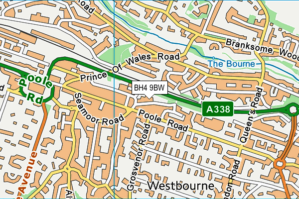 BH4 9BW map - OS VectorMap District (Ordnance Survey)