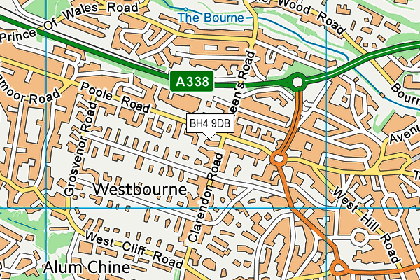 BH4 9DB map - OS VectorMap District (Ordnance Survey)