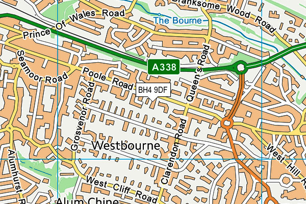 BH4 9DF map - OS VectorMap District (Ordnance Survey)