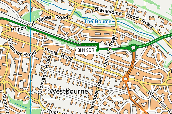 BH4 9DR map - OS VectorMap District (Ordnance Survey)