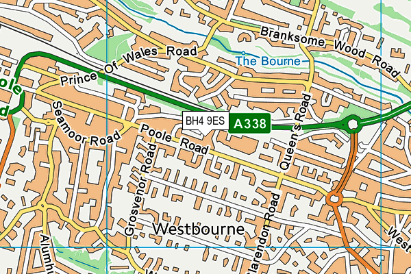 BH4 9ES map - OS VectorMap District (Ordnance Survey)