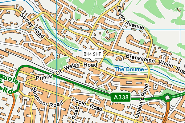 BH4 9HF map - OS VectorMap District (Ordnance Survey)