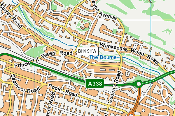 BH4 9HW map - OS VectorMap District (Ordnance Survey)