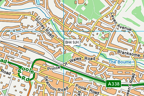 BH4 9JH map - OS VectorMap District (Ordnance Survey)