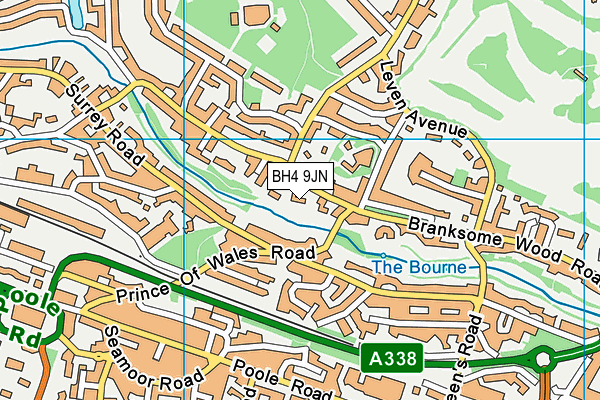 BH4 9JN map - OS VectorMap District (Ordnance Survey)