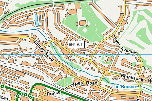 BH4 9JT map - OS VectorMap District (Ordnance Survey)