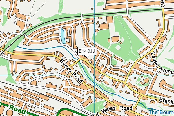 BH4 9JU map - OS VectorMap District (Ordnance Survey)