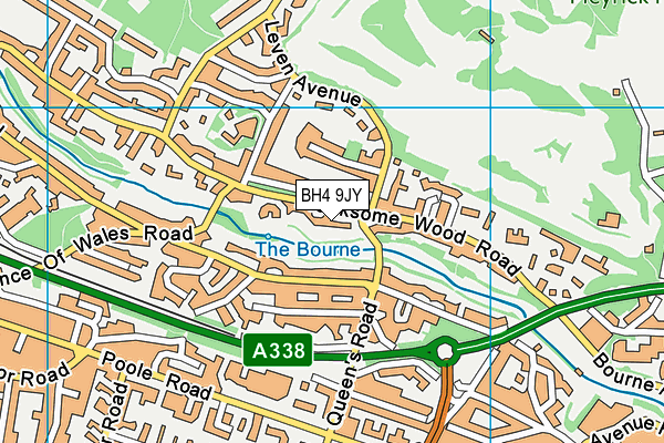 BH4 9JY map - OS VectorMap District (Ordnance Survey)