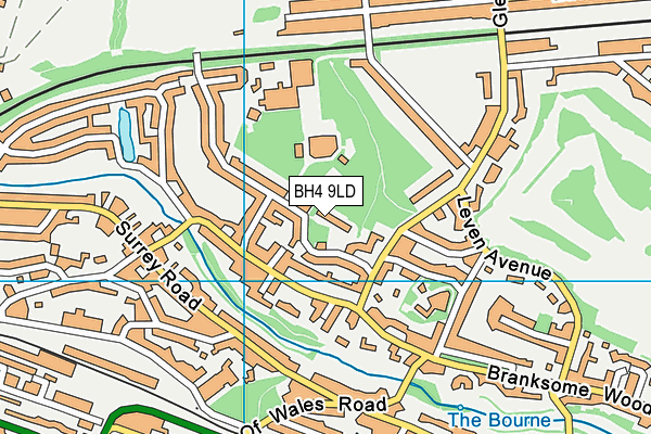 BH4 9LD map - OS VectorMap District (Ordnance Survey)