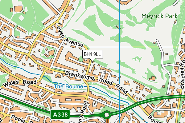 BH4 9LL map - OS VectorMap District (Ordnance Survey)