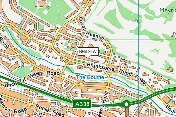 BH4 9LW map - OS VectorMap District (Ordnance Survey)