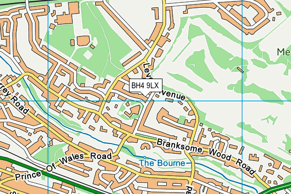 BH4 9LX map - OS VectorMap District (Ordnance Survey)