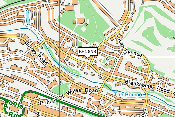 BH4 9NB map - OS VectorMap District (Ordnance Survey)