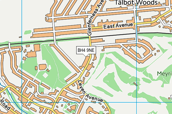 BH4 9NE map - OS VectorMap District (Ordnance Survey)