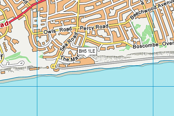 BH5 1LE map - OS VectorMap District (Ordnance Survey)