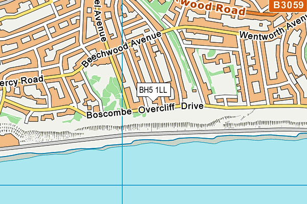 BH5 1LL map - OS VectorMap District (Ordnance Survey)