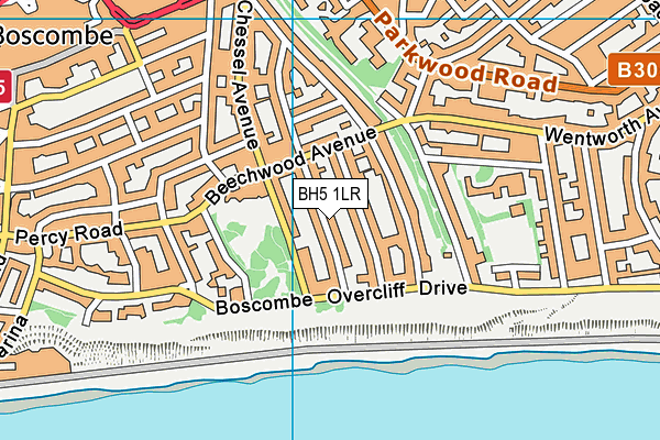 BH5 1LR map - OS VectorMap District (Ordnance Survey)