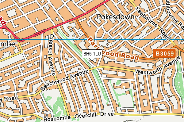 BH5 1LU map - OS VectorMap District (Ordnance Survey)