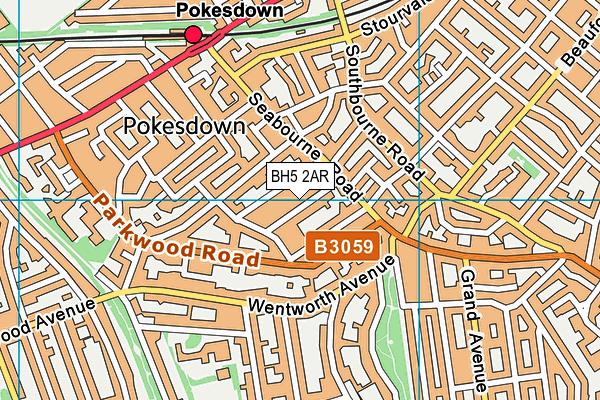 St James Institute Southbourne map (BH5 2AR) - OS VectorMap District (Ordnance Survey)