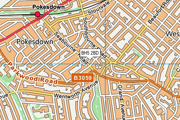 BH5 2BD map - OS VectorMap District (Ordnance Survey)