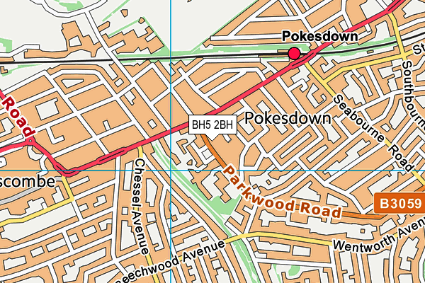 BH5 2BH map - OS VectorMap District (Ordnance Survey)