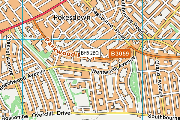 BH5 2BQ map - OS VectorMap District (Ordnance Survey)