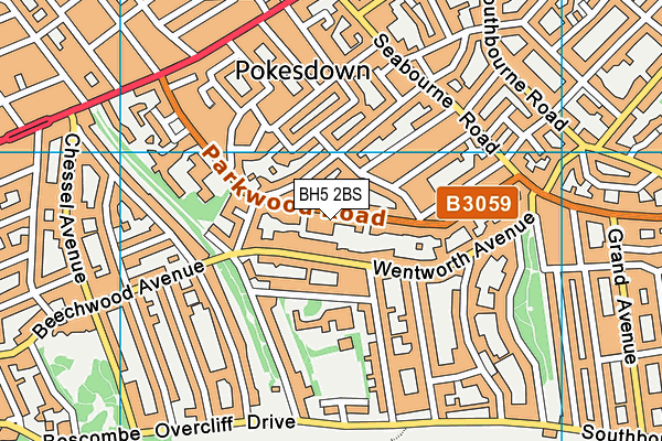 BH5 2BS map - OS VectorMap District (Ordnance Survey)